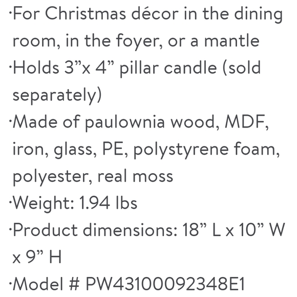 New Pioneer Woman Cheerful Rose Wood Box Hurricane Center Piece - Picture 5 of 6